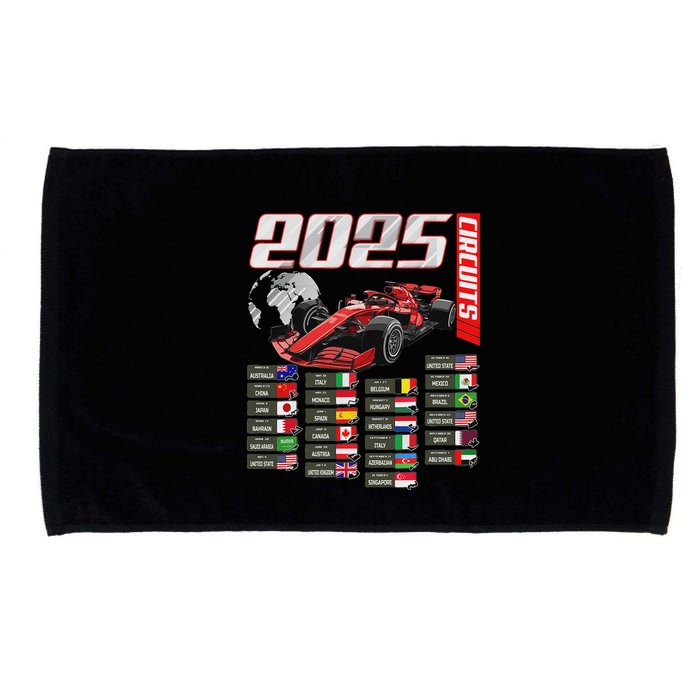 Formula 2025 Circuits Formula 2025 Schedule Racing Car Track Microfiber Hand Towel