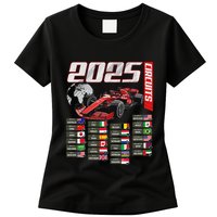 Formula 2025 Circuits Formula 2025 Schedule Racing Car Track Womens T-Shirt