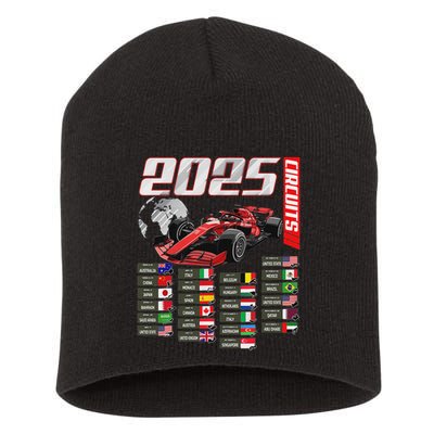 Formula 2025 Circuits Formula 2025 Schedule Racing Car Track Short Acrylic Beanie