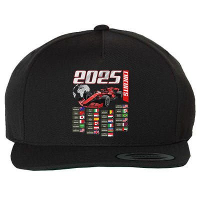 Formula 2025 Circuits Formula 2025 Schedule Racing Car Track Wool Snapback Cap
