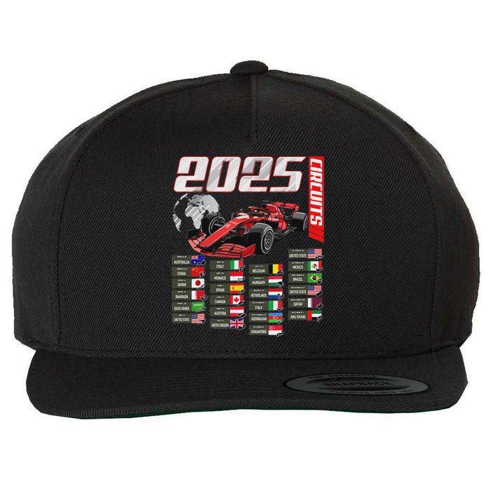 Formula 2025 Circuits Formula 2025 Schedule Racing Car Track Wool Snapback Cap