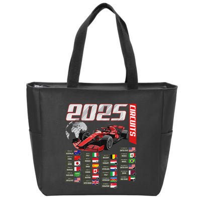 Formula 2025 Circuits Formula 2025 Schedule Racing Car Track Zip Tote Bag