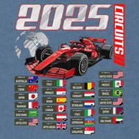 Formula 2025 Circuits Formula 2025 Schedule Racing Car Track Garment-Dyed Sweatshirt
