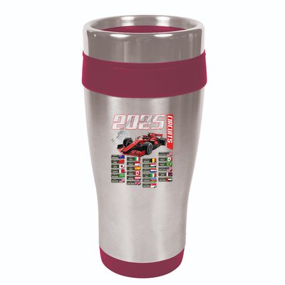 Formula 2025 Circuits Formula 2025 Schedule Racing Car Track 16oz Travel Tumbler