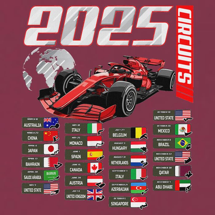 Formula 2025 Circuits Formula 2025 Schedule Racing Car Track 16oz Travel Tumbler
