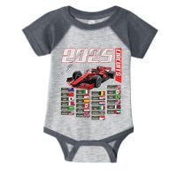 Formula 2025 Circuits Formula 2025 Schedule Racing Car Track Infant Baby Jersey Bodysuit