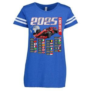 Formula 2025 Circuits Formula 2025 Schedule Racing Car Track Enza Ladies Jersey Football T-Shirt