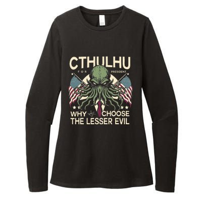 Funny 2024 elections Cthulhu for President Womens CVC Long Sleeve Shirt