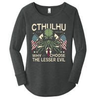 Funny 2024 elections Cthulhu for President Women's Perfect Tri Tunic Long Sleeve Shirt