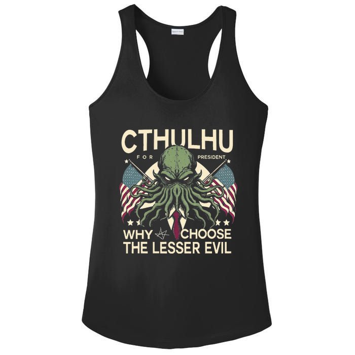 Funny 2024 elections Cthulhu for President Ladies PosiCharge Competitor Racerback Tank