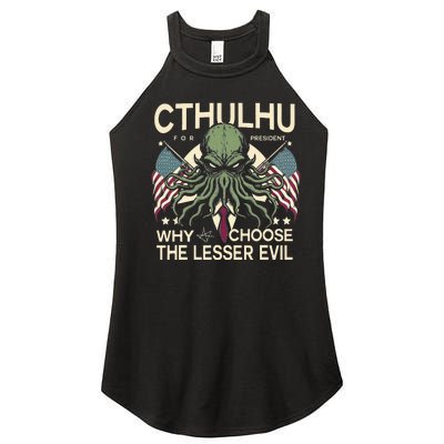 Funny 2024 elections Cthulhu for President Women's Perfect Tri Rocker Tank