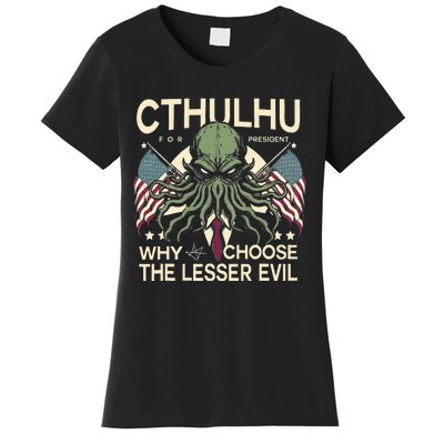 Funny 2024 elections Cthulhu for President Women's T-Shirt