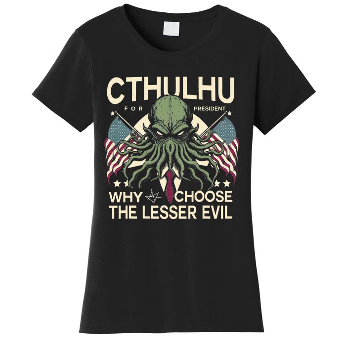 Funny 2024 elections Cthulhu for President Women's T-Shirt