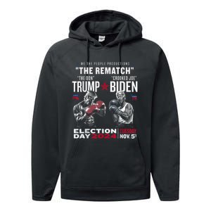 Funny 2024 Election Trump Vs Biden Debate Performance Fleece Hoodie