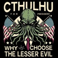 Funny 2024 elections Cthulhu for President 7-Panel Snapback Hat