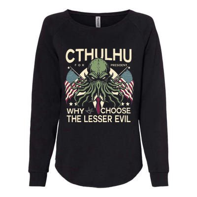 Funny 2024 elections Cthulhu for President Womens California Wash Sweatshirt