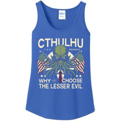 Funny 2024 elections Cthulhu for President Ladies Essential Tank