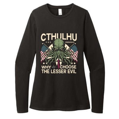 Funny 2024 Elections Cthulhu For President Womens CVC Long Sleeve Shirt