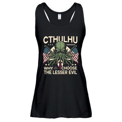 Funny 2024 Elections Cthulhu For President Ladies Essential Flowy Tank