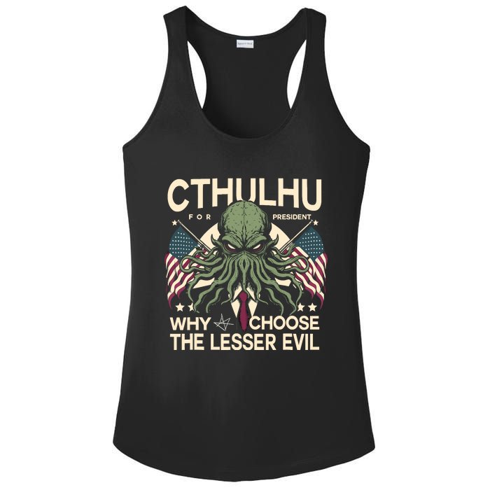 Funny 2024 Elections Cthulhu For President Ladies PosiCharge Competitor Racerback Tank