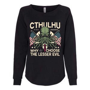 Funny 2024 Elections Cthulhu For President Womens California Wash Sweatshirt