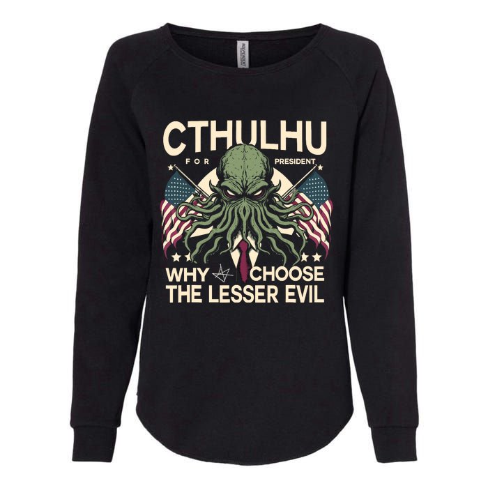 Funny 2024 Elections Cthulhu For President Womens California Wash Sweatshirt