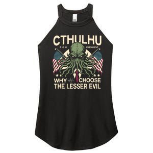 Funny 2024 Elections Cthulhu For President Women's Perfect Tri Rocker Tank