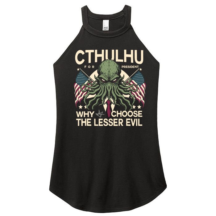 Funny 2024 Elections Cthulhu For President Women's Perfect Tri Rocker Tank