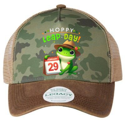 February 29th Funny Frog Leap Day Matching Leap Year 2024 Legacy Tie Dye Trucker Hat