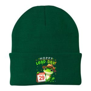 February 29th Funny Frog Leap Day Matching Leap Year 2024 Knit Cap Winter Beanie