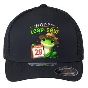 February 29th Funny Frog Leap Day Matching Leap Year 2024 Flexfit Unipanel Trucker Cap