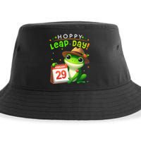 February 29th Funny Frog Leap Day Matching Leap Year 2024 Sustainable Bucket Hat