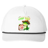 February 29th Funny Frog Leap Day Matching Leap Year 2024 Snapback Five-Panel Rope Hat