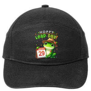 February 29th Funny Frog Leap Day Matching Leap Year 2024 7-Panel Snapback Hat