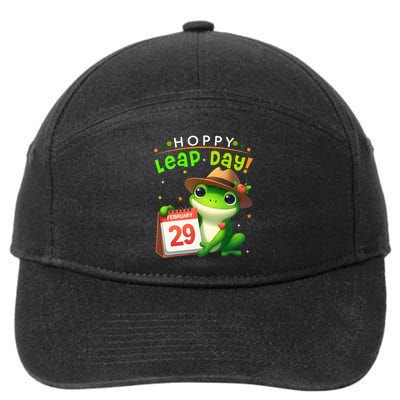 February 29th Funny Frog Leap Day Matching Leap Year 2024 7-Panel Snapback Hat