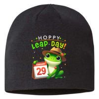 February 29th Funny Frog Leap Day Matching Leap Year 2024 Sustainable Beanie