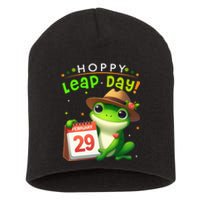 February 29th Funny Frog Leap Day Matching Leap Year 2024 Short Acrylic Beanie