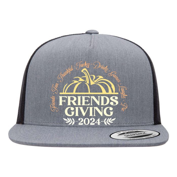 Friendsgiving 2024 Flat Bill Trucker Hat