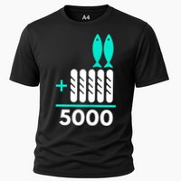 Funny 2 Fish +5 Loaves = 5000/5 Loaves And 2 Fish Gift Cooling Performance Crew T-Shirt