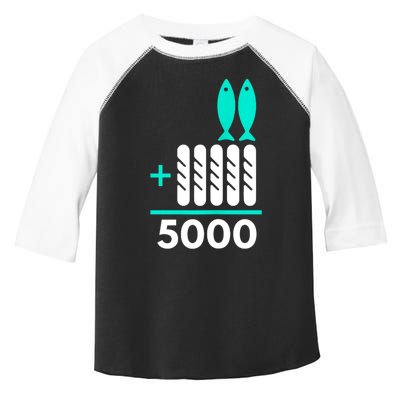 Funny 2 Fish +5 Loaves = 5000/5 Loaves And 2 Fish Gift Toddler Fine Jersey T-Shirt