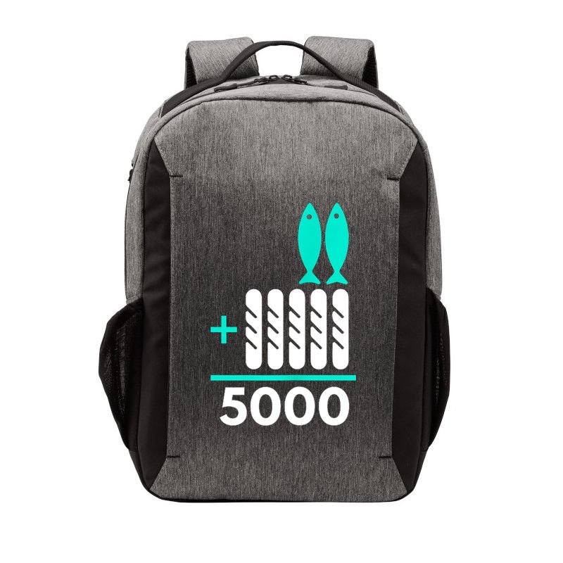 Funny 2 Fish +5 Loaves = 5000/5 Loaves And 2 Fish Gift Vector Backpack
