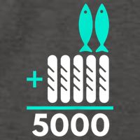 Funny 2 Fish +5 Loaves = 5000/5 Loaves And 2 Fish Gift Vector Backpack