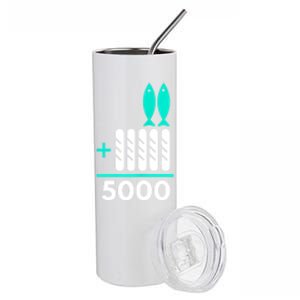 Funny 2 Fish +5 Loaves = 5000/5 Loaves And 2 Fish Gift Stainless Steel Tumbler