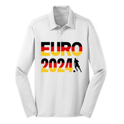 Football 2024 Fan Art Germany Silk Touch Performance Long Sleeve Polo