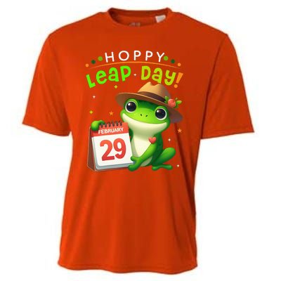 February 29th Funny Frog Leap Day Matching Leap Year 2024 Cooling Performance Crew T-Shirt