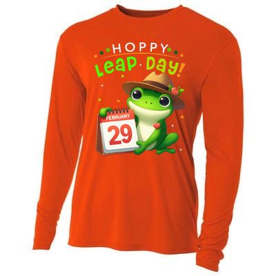 February 29th Funny Frog Leap Day Matching Leap Year 2024 Cooling Performance Long Sleeve Crew