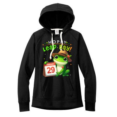 February 29th Funny Frog Leap Day Matching Leap Year 2024 Women's Fleece Hoodie