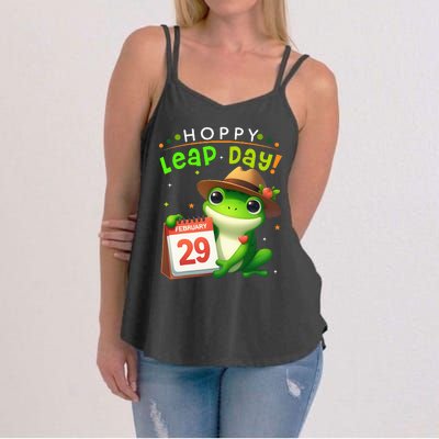 February 29th Funny Frog Leap Day Matching Leap Year 2024 Women's Strappy Tank