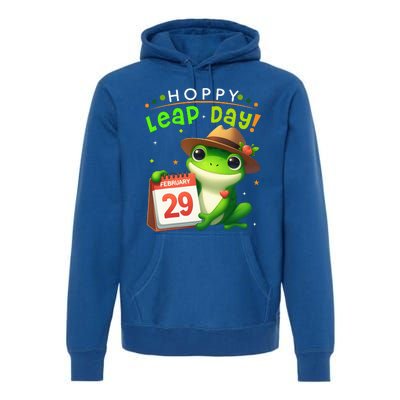 February 29th Funny Frog Leap Day Matching Leap Year 2024 Premium Hoodie