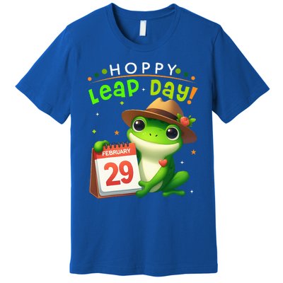 February 29th Funny Frog Leap Day Matching Leap Year 2024 Premium T-Shirt